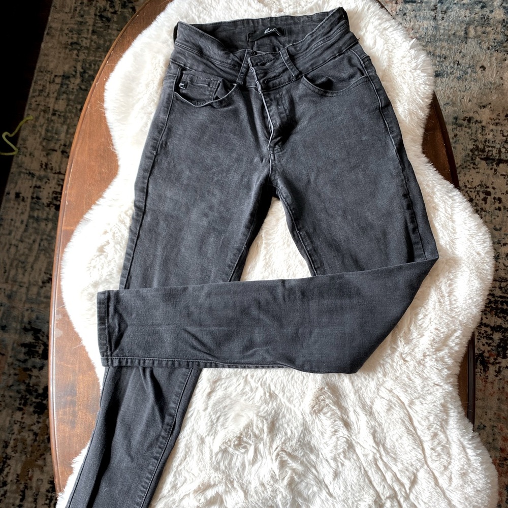 KanCan faded black skinnies 25